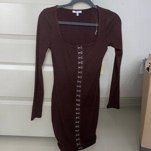 New brown bodycon dress